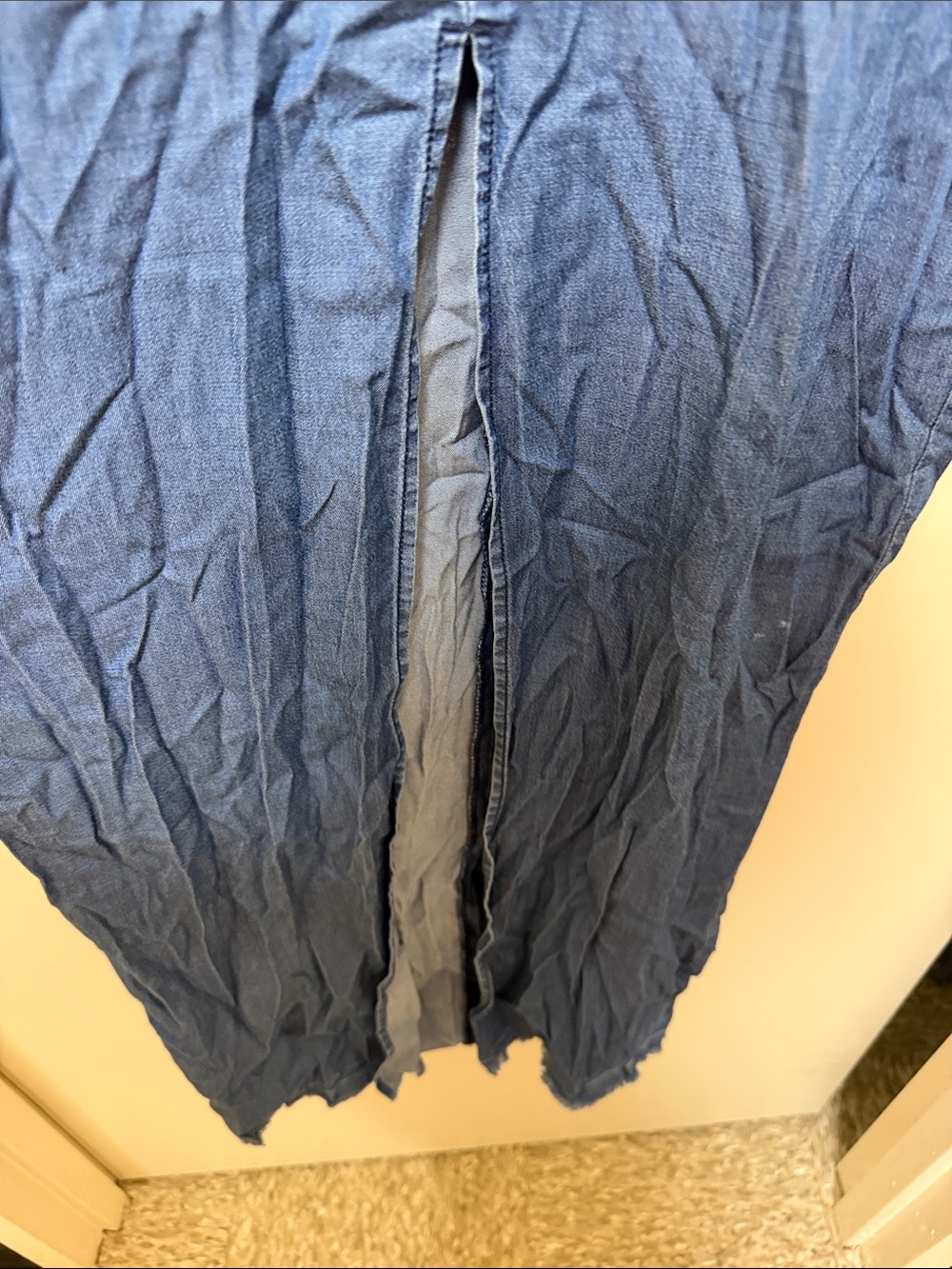Blue Maxi Dress with Spaghetti Straps - Picture 5 of 6